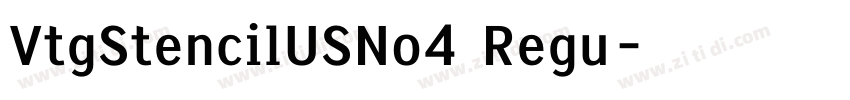 VtgStencilUSNo4 Regu字体转换